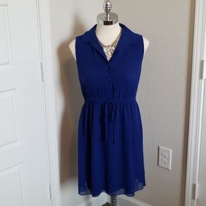 Sleeveless Blue Dress